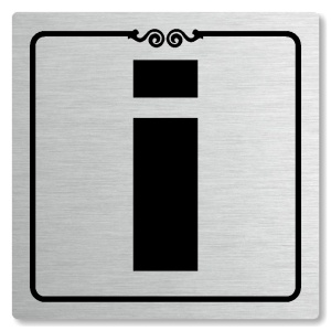 Informace, 80x80mm, stříbrná, Texas